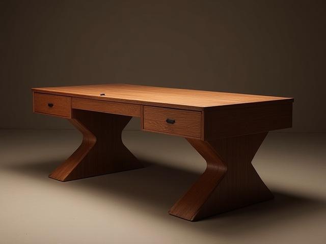 Scrivania Bora - Scrivania robusta con dettagli che richiamano la forza del vento.